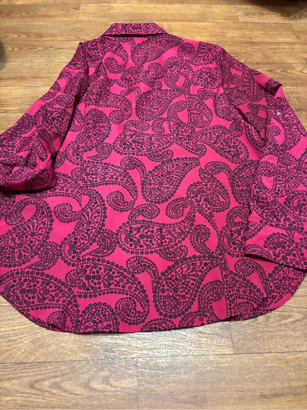 Michael Kors Paisley Zip Up Blouse Size XL NWT